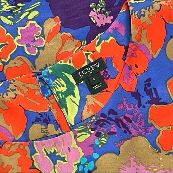 J. Crew Jules Ashbury Silk Floral Dress Size 4 - Picture 8 of 10